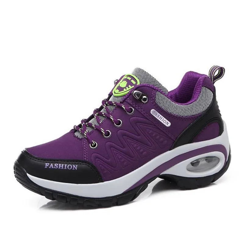 

Women Hiking Shoes Air Cushioning Waterproof Leather Sport Shoes Climbing & Fishing Shoes Woman Outdoor Walking Shoes