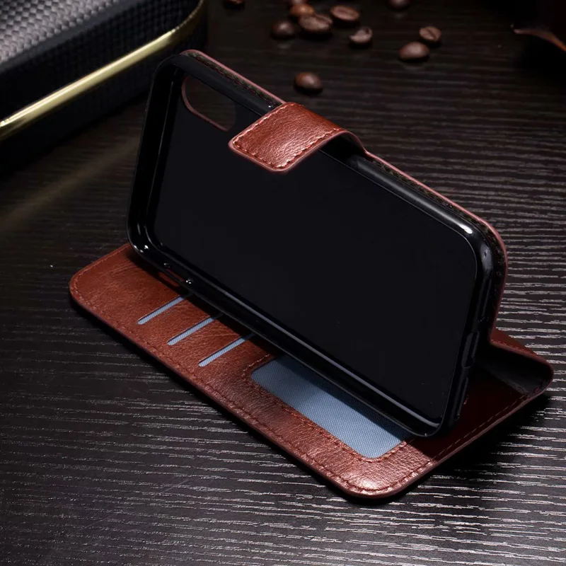 Роскошный чехол книжка из искусственной кожи с откидной крышкой для iPhone X XR XS MAX 8