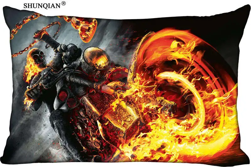 Ghost Rider Наволочки(две стороны) Высокое качество пользовательские молнии Прямоугольник мягкие Подушки Детские крышка Best подарок