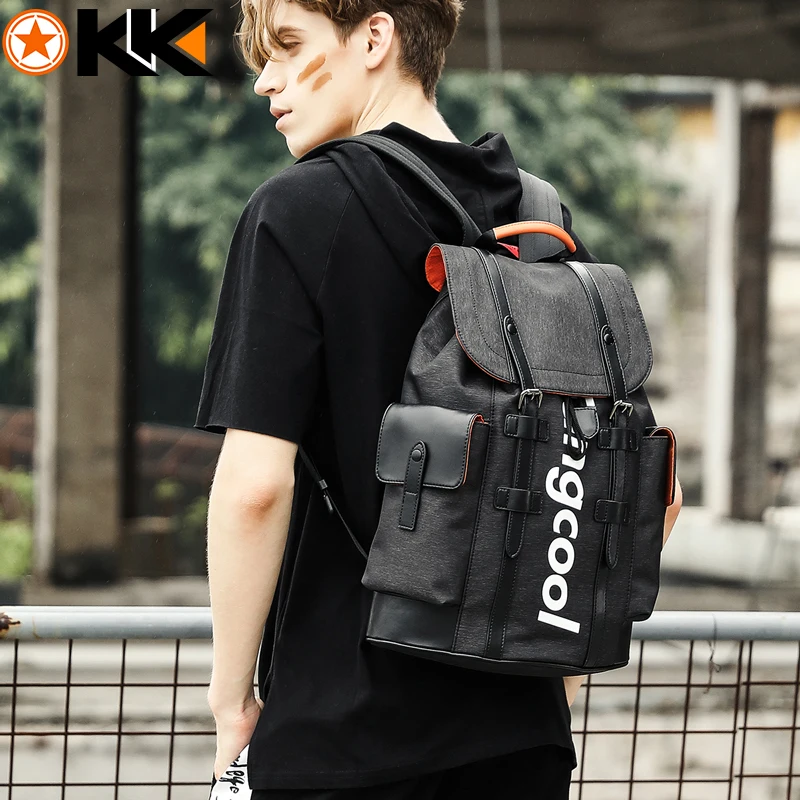 TC709 Korean Style Student Men Backpack Schoolbag Large Capacity Waterproof USB Charging Travel