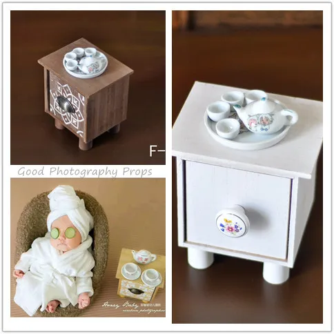 Petite table à thé + théière + tasse à thé | Accessoire de photographie de nouveau-nés, accessoire de prise de vue créatif infantile