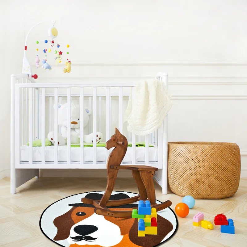 Пёс из мультфильма принт круглый Ковры двери Коврики Спальня гостиная Ковры журнальный столик подвесные корзины стул Коврики детская комната домашние тапочки Коврики