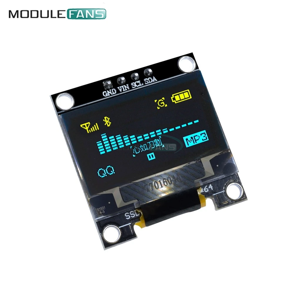 128X64 128*64 0,96 дюймов I2C IIC Серийный цвет желтый, синий; размеры 34–43 O светодиодный Светодиодный Дисплей модуль совместим для Arduino STM32 контроллер драйвер платы
