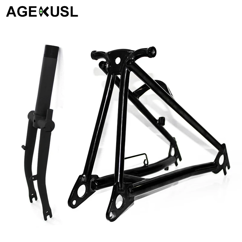 

TWTOPSE Titanium Bike Fork For Brompton Folding Bicycle Front Fork Rear Triangle Frame 1&1/8" Lightweight 16" original Size Part