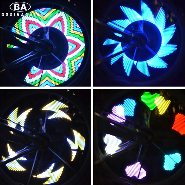 BEGINAGAIN DIY Fiets Wiel Verlichting 32 LED Lichtmetalen 20 Patroon ... BEGINAGAIN DIY Fiets Wiel Verlichting 32 LED Lichtmetalen 20 Patroon ...