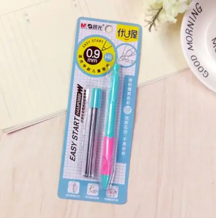 M& G механический карандаш 0,9 мм для профессионального письма, школьные принадлежности, держатель, механический черновой карандаш для рисования, заправки - Цвет: sky blue