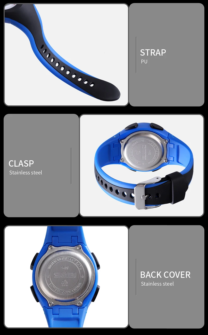 SKMEI модные детские часы для мальчиков и девочек детские часы PU часы спортивные цифровые часы цветные детские подарок на день рождения