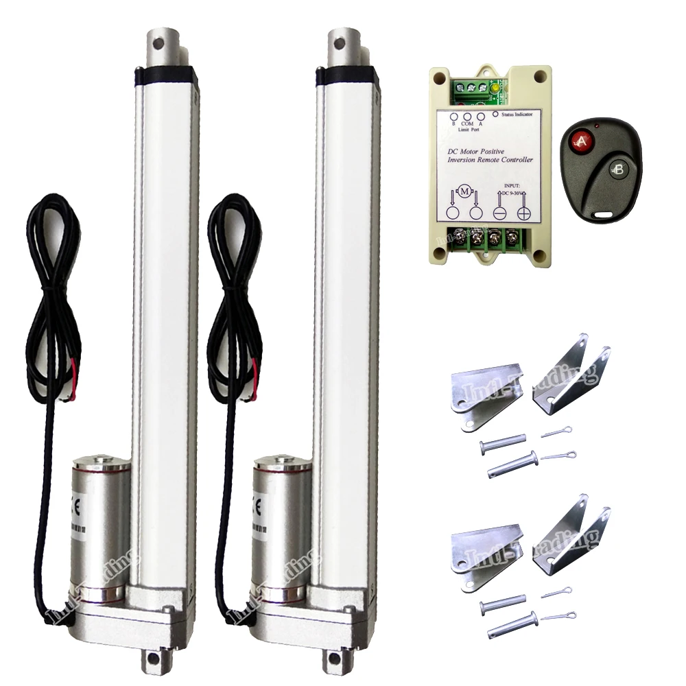 2PCS 10" Stroke Linear Actuator W/ Wireless Remote Control Controller