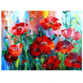 

Diy Diamond Embroidery Sale red poppy flower Full Drill Picture by number Mosaic Home Decoration Diamond Painting ZP-983