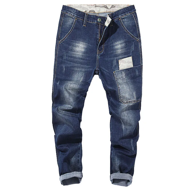 

MORUANCLE Men's Fashion Hip Hop Jeans Pants Baggy Loose Fit Harem Denim Trousers For Big And Tall Plus Big Size 31-48 Patchwork