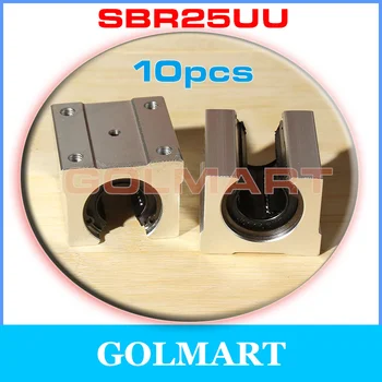 

10pcs linear slide bearing SBR25UU housing pillow block Linearlager Linearwagen Linearschlitten Kugellager for 25mm shaft rail