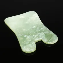 1 шт. натуральный зеленый нефрит гуаша доска массажный инструмент спа скребок для иглоукалывания камень уход за лицом против морщин уход за телом