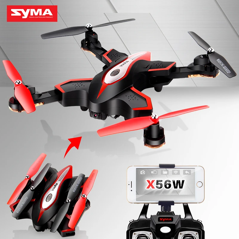 Квадрокоптер SYMA Дрон с камерой складной 2 4G Wi Fi FPV карманный RTF HD камера управление