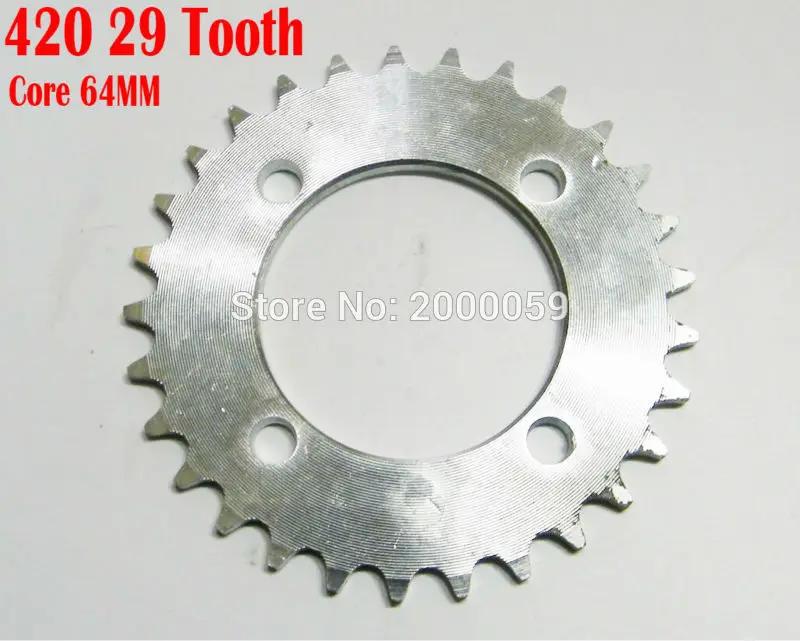 

420 29 Teeth Core 64mm Electric Scooter Chain Sprocket for Dirt Kid Cross Bike ATV Quad Mini Moto