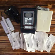 Дизайн профессиональная цифровая Перманентный макияж бровей Швейцарский татуировки машина комплекты одноразовые составляют иглы