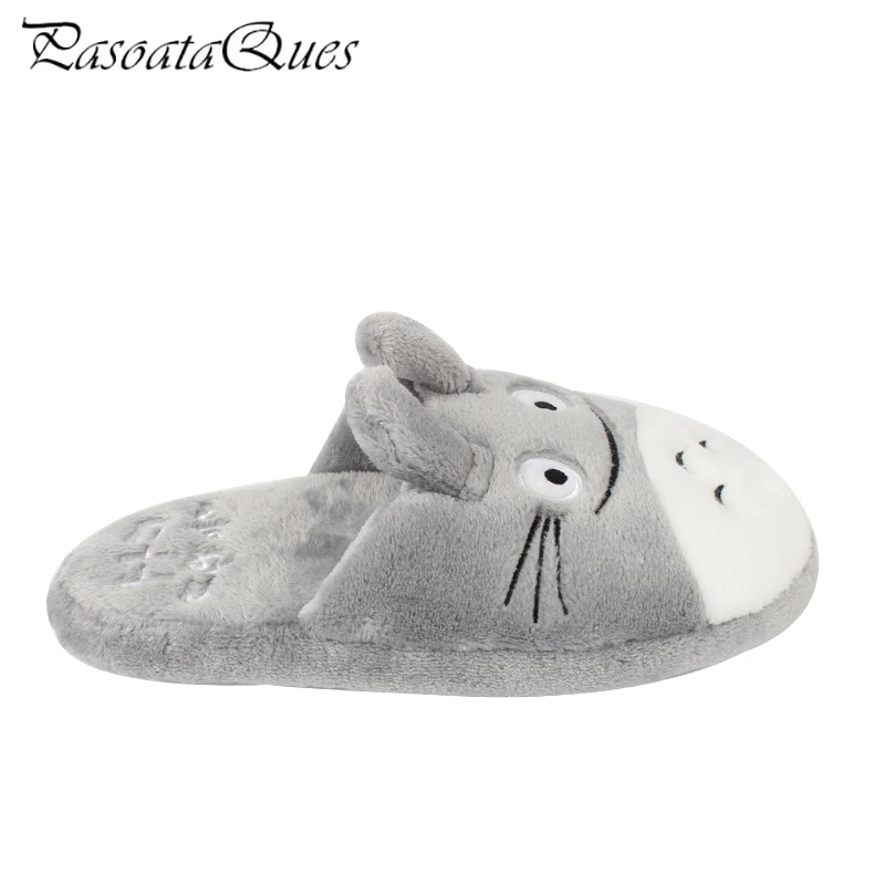 Домашние тапочки Totoro для мужчин и женщин удобные теплые дома спальни плоская