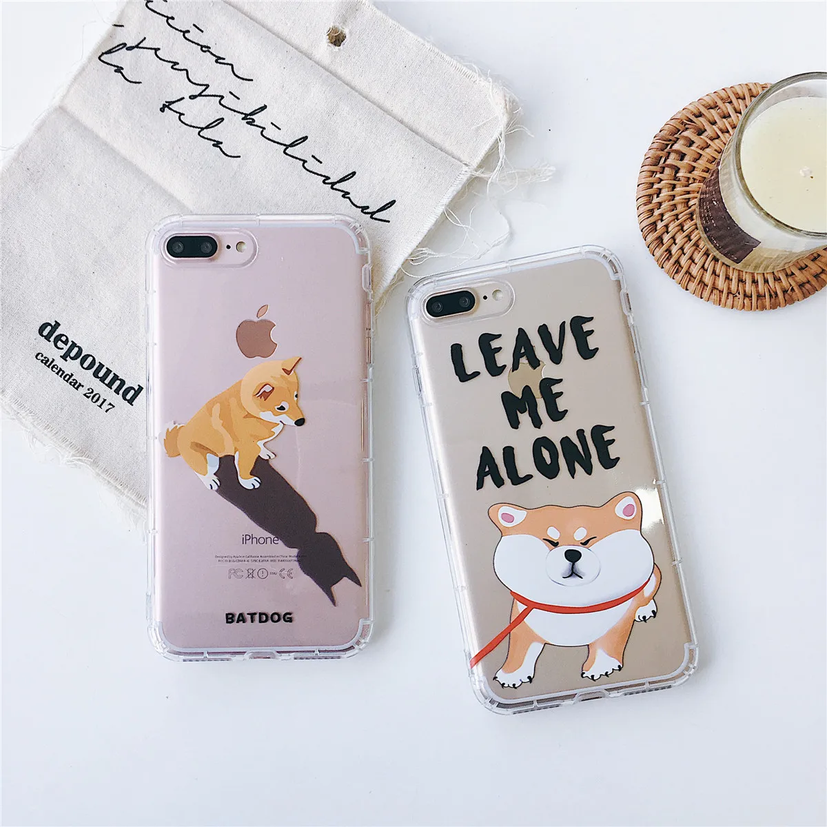 Cute Shiba Inu Dogs Phone Case for IPhone X 6 6S 7 8 10 Slim Soft TPU Clear Back Cover Capa 6plus 7plus 8plus |