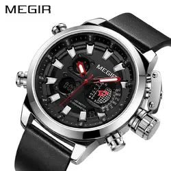 MEGIR двойной дисплей спортивные часы для мужчин цифровые аналоговые кварцевые часы мужские военные часы Relogio Masculino Reloj Hombre