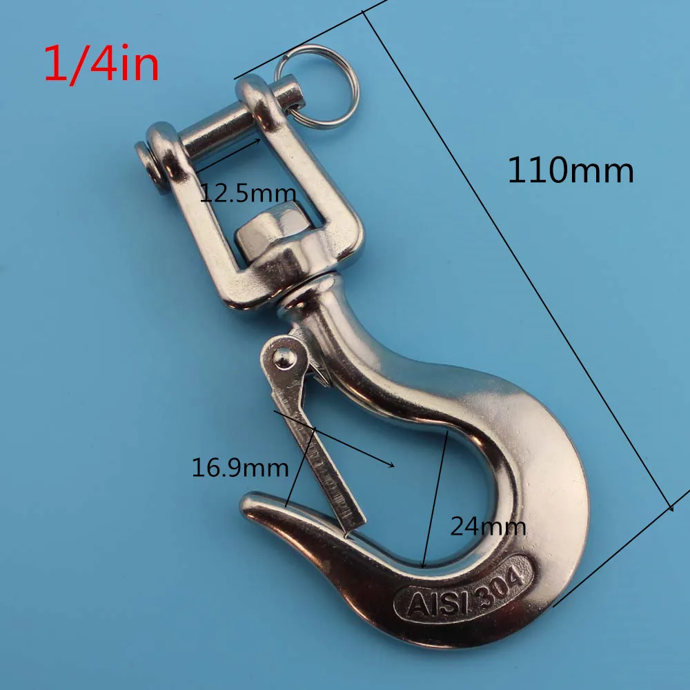 1/4 inch, 5pieces per lot, 304 stainless steel American hook American