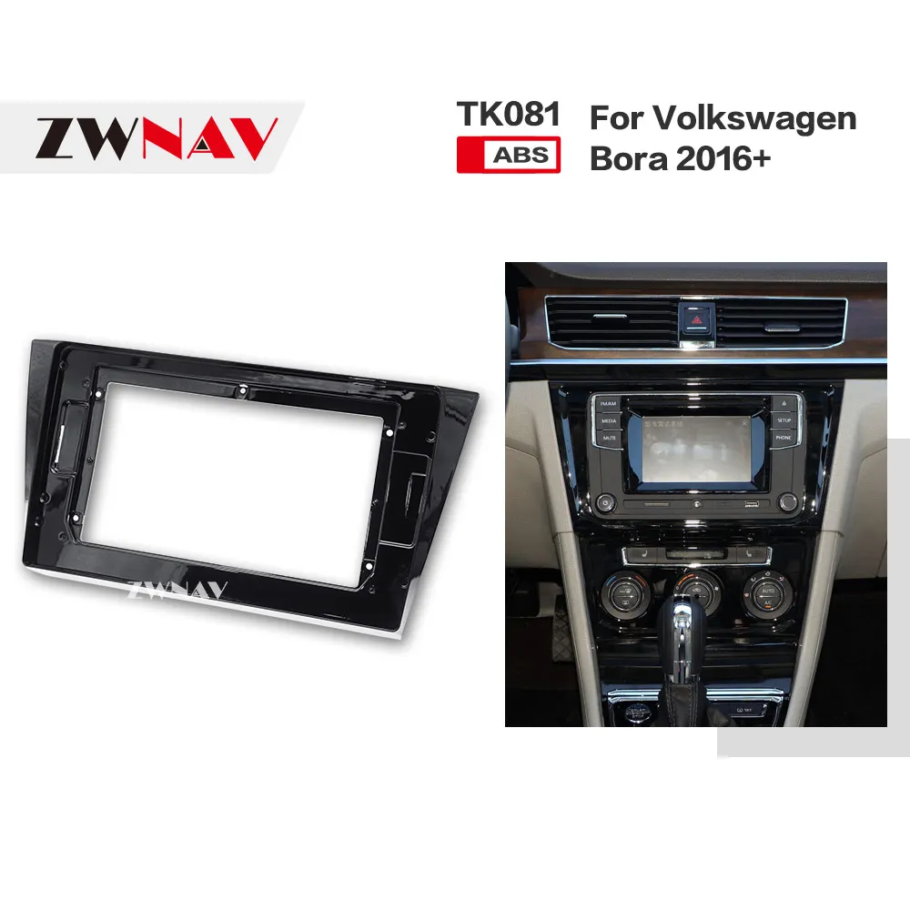

ZWNAV Car Double Din Frame radio Fascia Panel DVD Dash Interior Trim for Volkswagen Bora 2016 2017 2018 2019