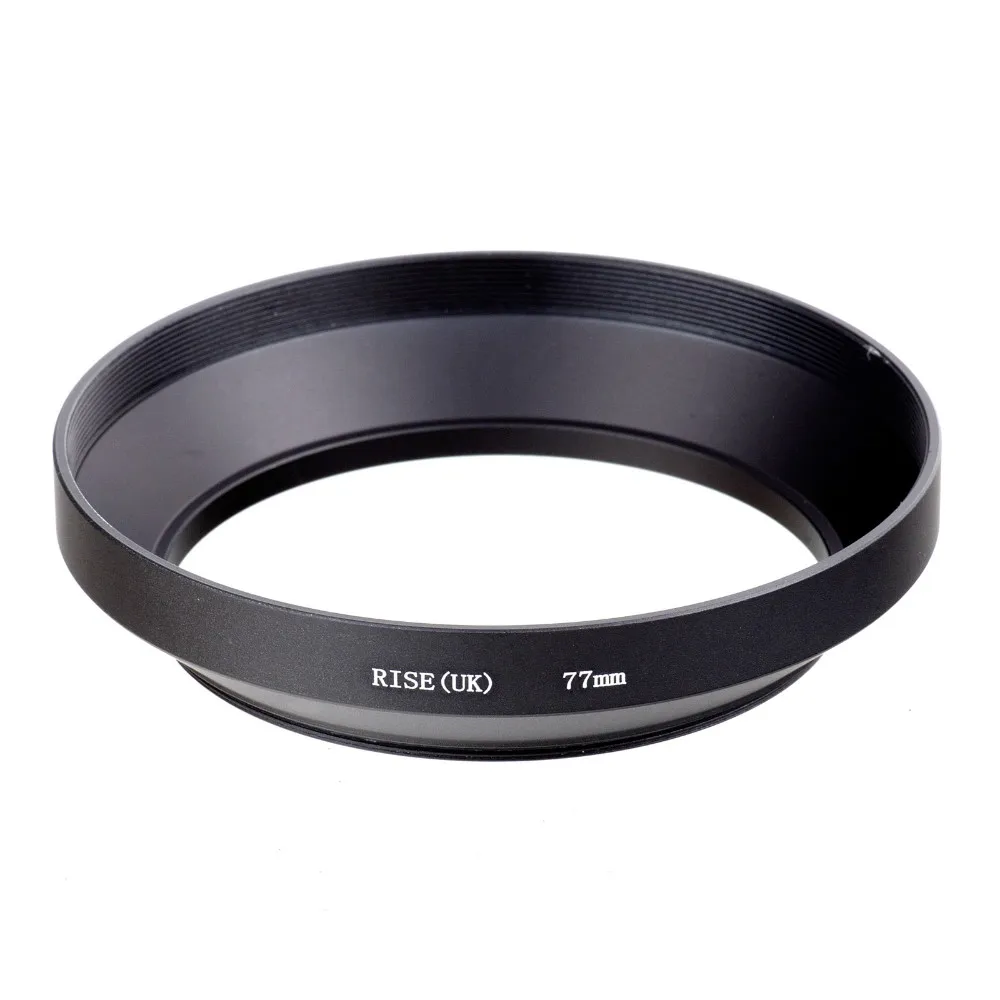 

RISE(UK) Screw-in Mount 77mm 77 mm Metal Wide Angle Lens Hood for Digital camera free shipping