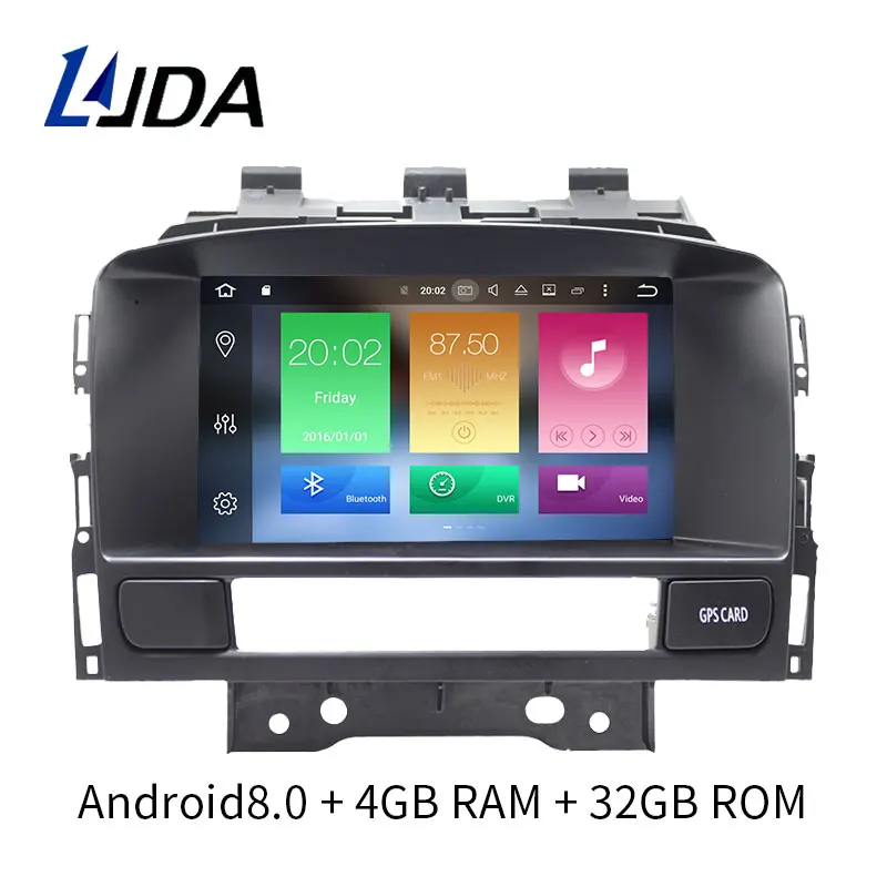 LJDA 2 Din Octa Cores Android 8.0 Car DVD Player For OPEL ASTRA J 2010 2011 2012 Stereo GPS Radio multimedia 4G+32G WIFI audio