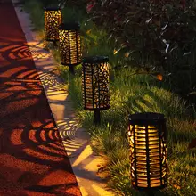 1/2 шт. Солнечный полый газон уличный светильник Водонепроницаемый Красочные Украшения Сада вставлен дорожный светодиодный свет ажурные газон свет