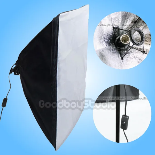 

50x70cm Studio Folding Easy Soft Box Softbox with E27 Socket Bulb Lamp Holder 110V~120V US Plug