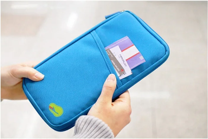 Дорожный кошелек, кошелек, держатель для паспорта, органайзер для карт, чехол для женщин и мужчин, чехол для путешествий porta passaporte pasport paspoort - Цвет: Blue