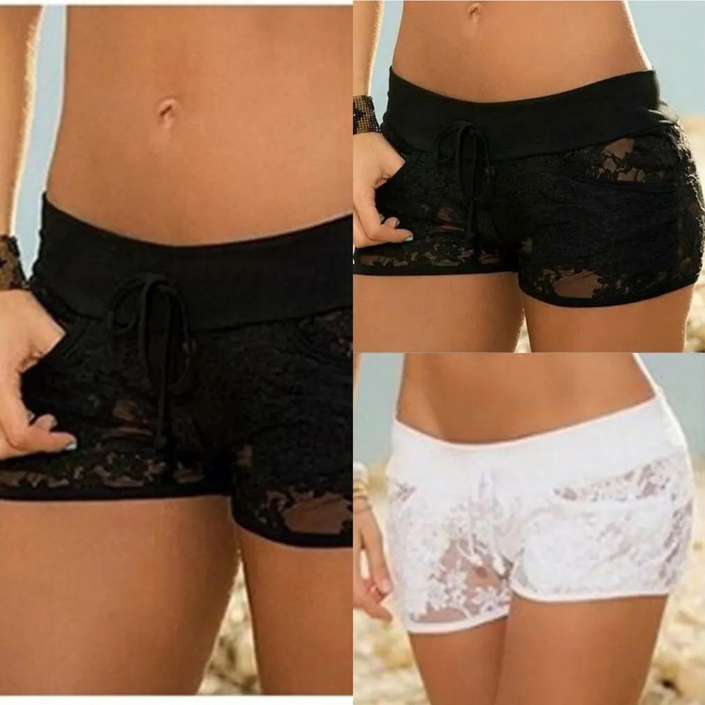 Женские джинсовые короткие штаны с супер низкой талией, летние сексуальные удобные вечерние однотонные женские шорты черного и белого цвета, пляжная одежда