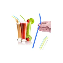 3 шт многоразовый силикон соломинки с чистящей щеткой подставка для вина