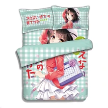 Аниме JK Saenai Heroine No Sodate-kata katou Megumi комплект постельных принадлежностей 4 шт. кровать плоский лист пододеяльник наволочка мультфильм девушка Waifu