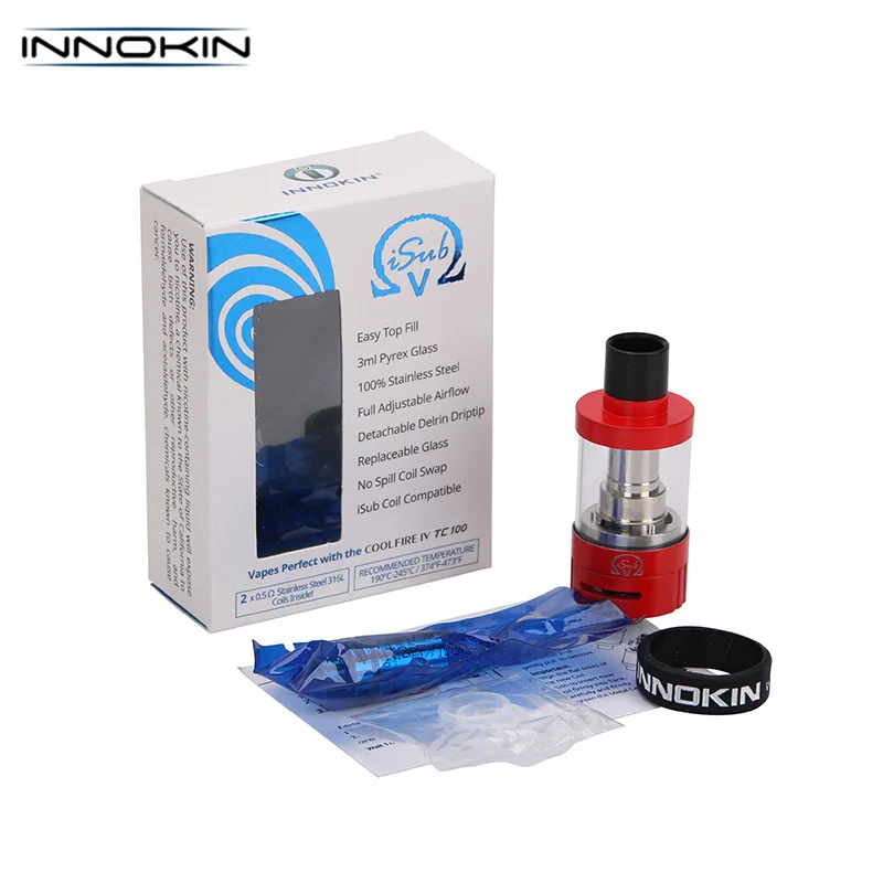 

Original Innokin iSub V Atomizer 3ml Capacity Top-filled iSub-V Tank with iSub SS BVC Coil Vaporizer