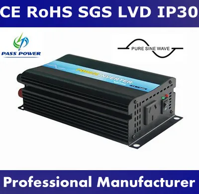 

Pure Sine Wave DC to AC Power Inverter with 5A Charger 600W 12V 24V