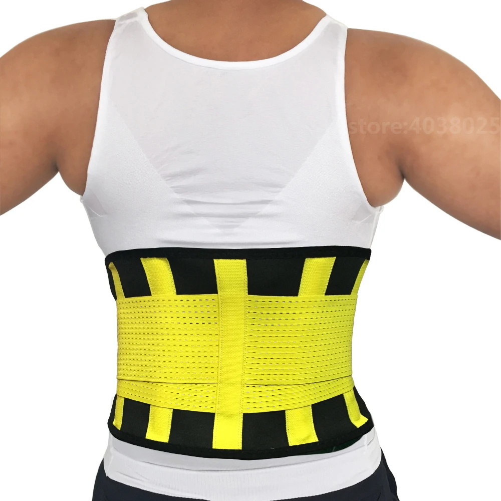 Hot-Sale-Exercise-Adjustable-Back-Support-Belt-Braces-Supports-Lumbar-Support-Brace-Black-Breathable-Waist-Trimmer