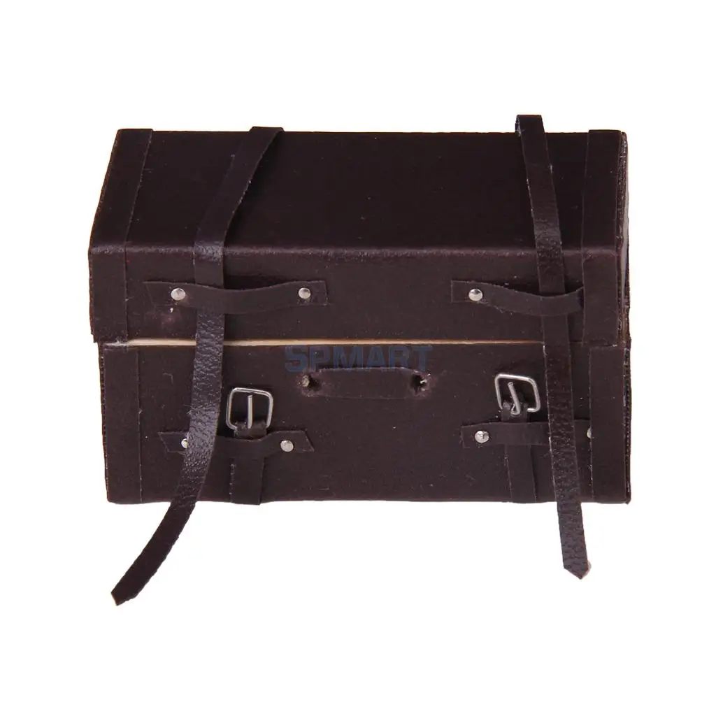 Миниатюрный кожаный деревянный чемодан SPMART 1/12|miniature vintage|vintage miniaturesminiature suitcases |