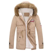 New Parka Coats Fashion Winter Jacket Men Women Fur Hooded Army Tactical Bomber Jacket Coat Thickening Lover Clothes Male