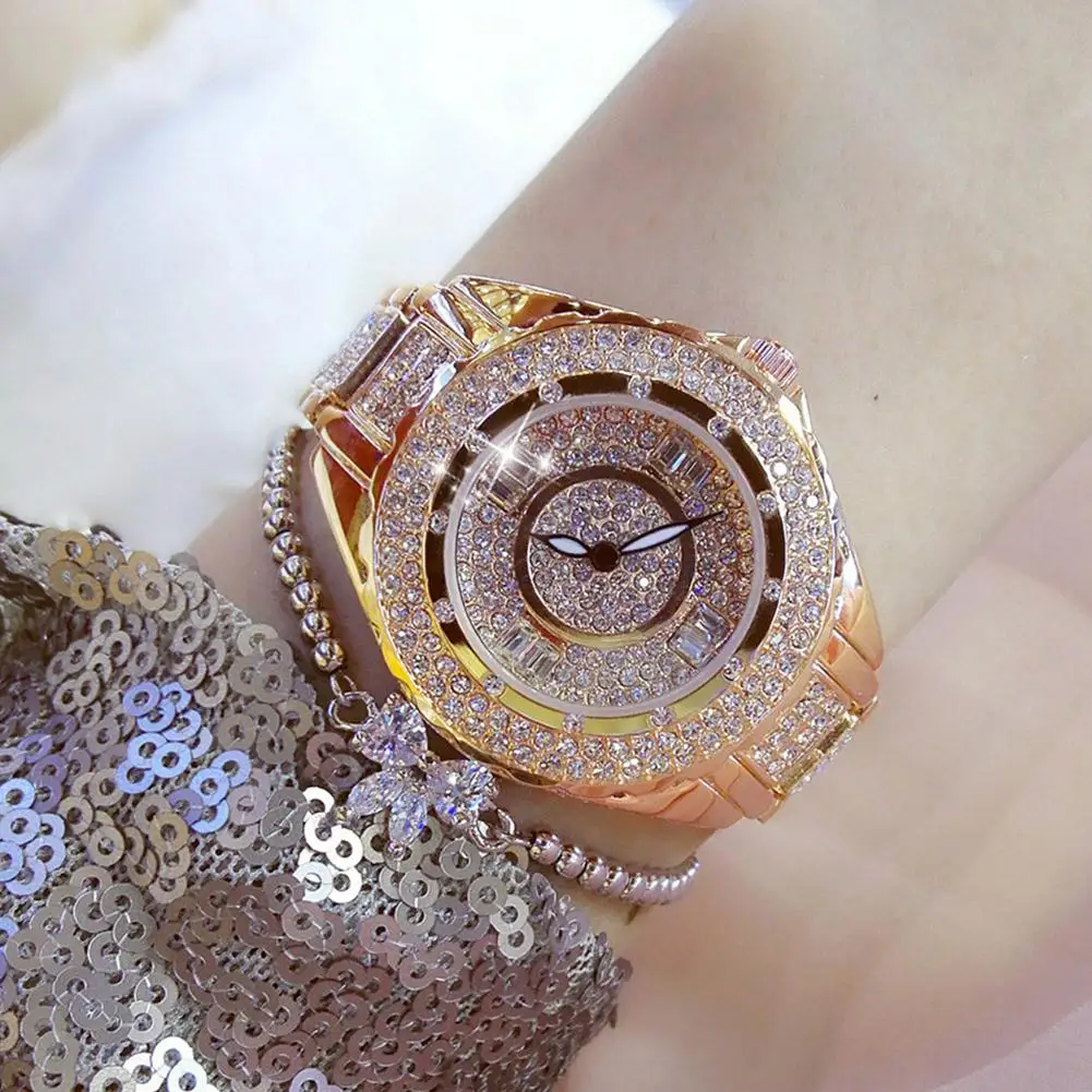 LinTimes для женщин Роскошные элегантные Shimmer Кристалл кварцевые наручные часы со стразами аналоговые кварцевые часы женские часы Montre Femme