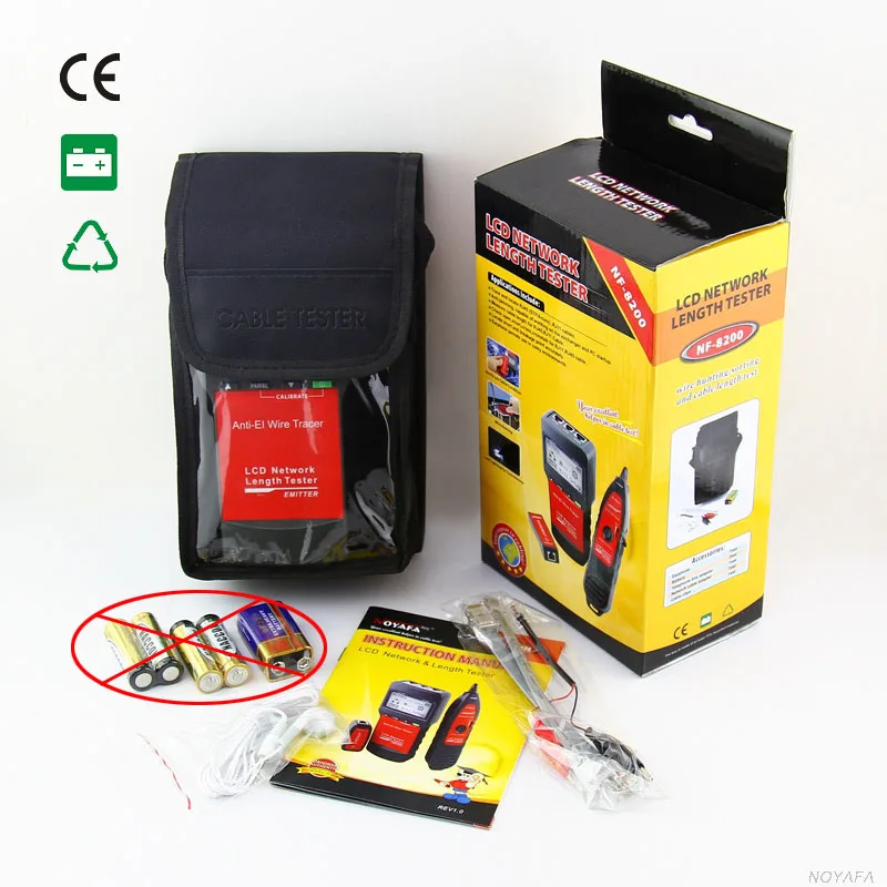 

NF-8200 LCD display RJ45 wire Cable Tester Ethernet Network line finder STP/UTP 5E 6E CABLE