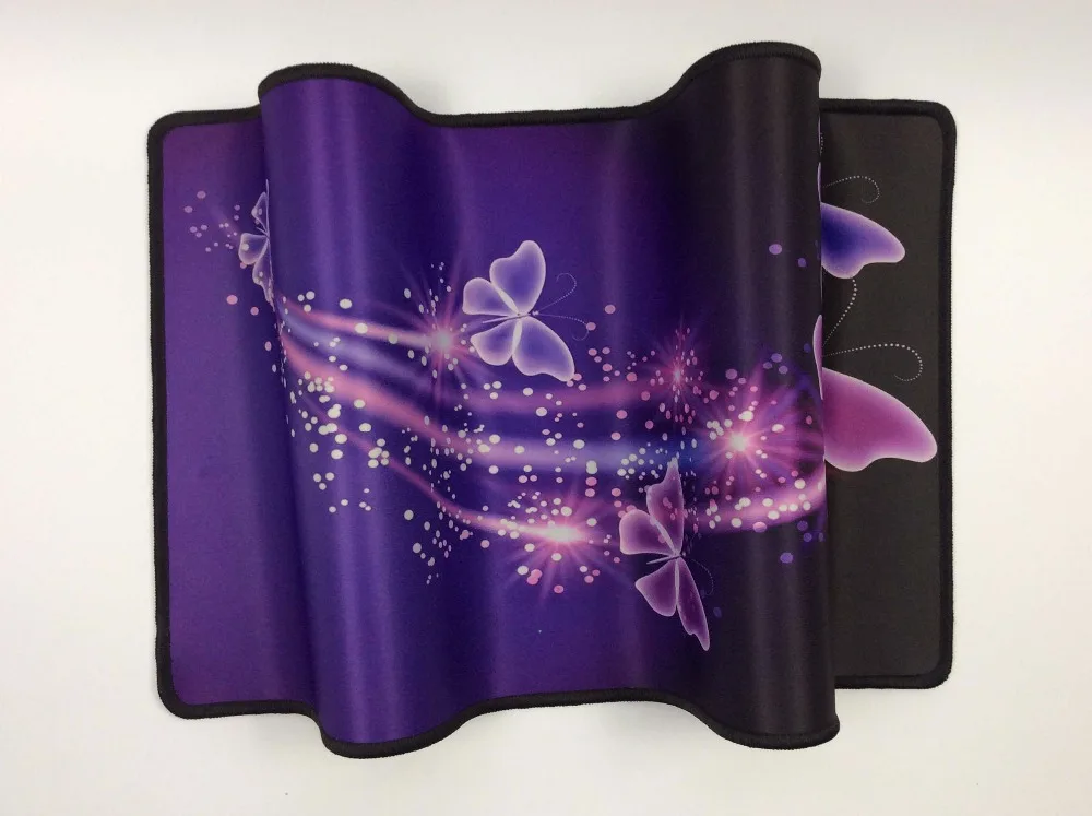 Mairuige Shop Gaming Purple and Black Butterfly Mouse Tablet Pad Large Game Mat Laptop Keyboard Mat