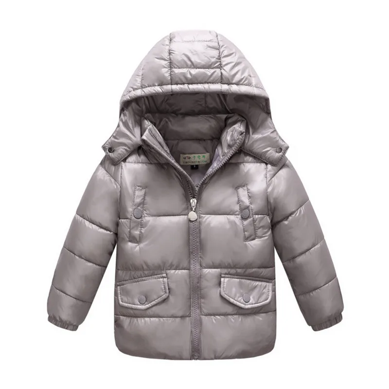 Winter Jacket for Girls Cute Kids Down Coat with Pocket Hooded Winter Boys White Duck Down