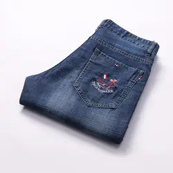 Джинсы мужские брендовые летние мужские с вышивкой мужские джинсы хлопок Billionaire 2018 джинсы мужские стрейч размер 46 42 повседневные джинсы