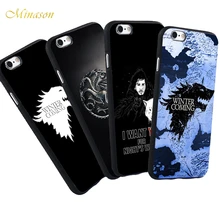 

For iPhone 5 S 5S SE 7 Plus 6 6S Case The Game of Thrones Map Jon Snow Wolf Targaryen Symbols Phone Black Silicone Soft Case