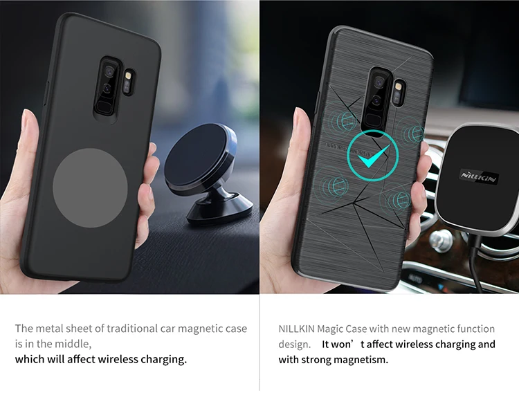 Магнитный функциональный волшебный чехол Nillkin для samsung Galaxy S9 S9 Plus с защитой от отпечатков пальцев, задняя крышка из ТПУ, матовый защитный чехол для телефона s