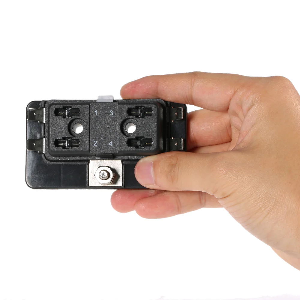 4 Way Mini Blade Fuse Box Holder APM ATM 5A 10A 25A 12V 24V for Car Boat Marine Trike car fuses kit fuse box holder