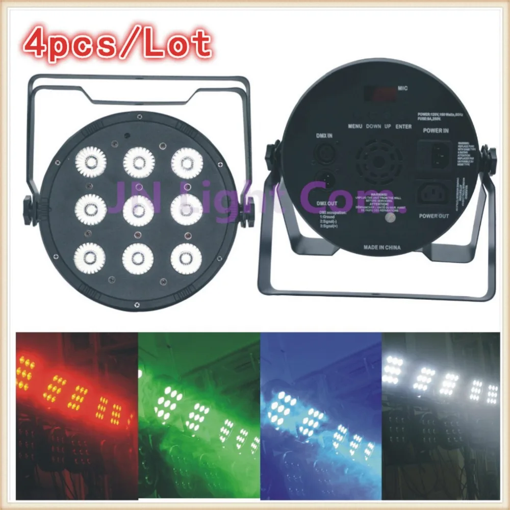 

4pcs 9*10W 4in1 RGBW LED Par Light/DMX DJ Equipments Controller KTV Bar Wedding Party Disco Stage Led Par Light