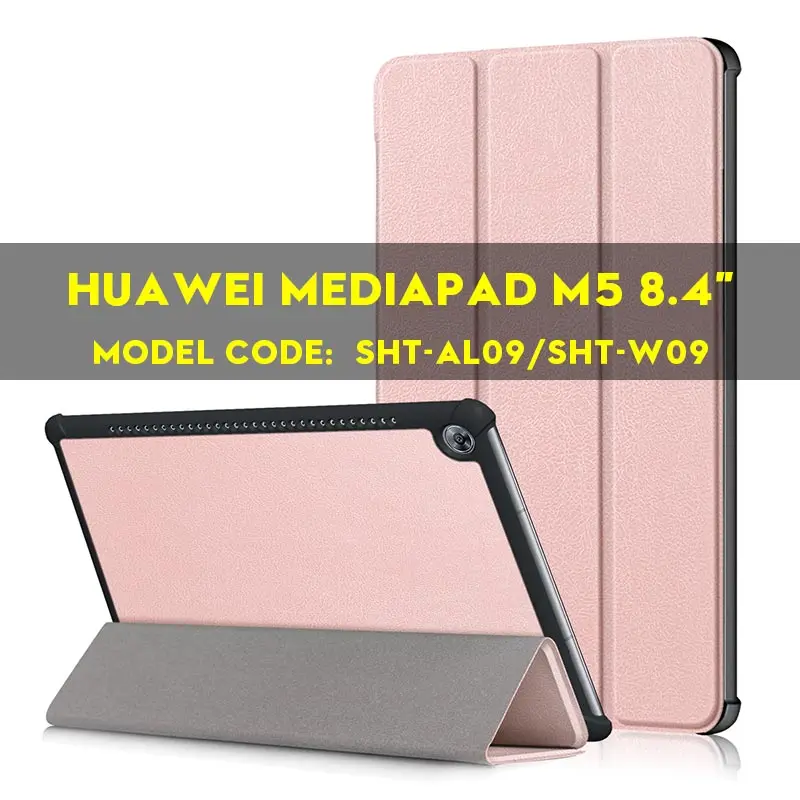 AIEACH чехол для huawei MediaPad M5 10,8 CRM-AL09 CRM-W09 из искусственной кожи смарт-чехол с откидной крышкой держателем для huawei MediaPad M5 8,4 чехол - Цвет: M5 8.4 Rose gold