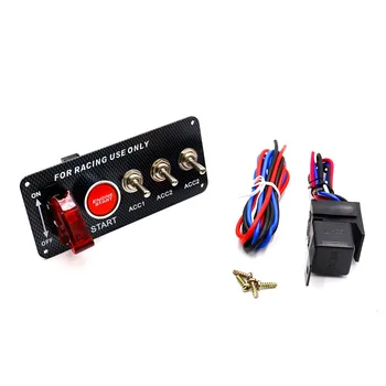 

Racing Switch MP-3018 Racing Car 12V Ignition Switch Panel Engine Start Push Button LED Toggle A TT100512-03