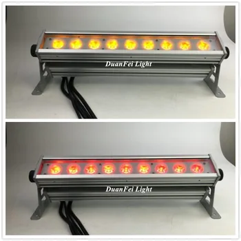 

10pcs/lot mini led wall washer bar light 9x15w rgbwa led bar dmx landscape bar washer led rgbwa
