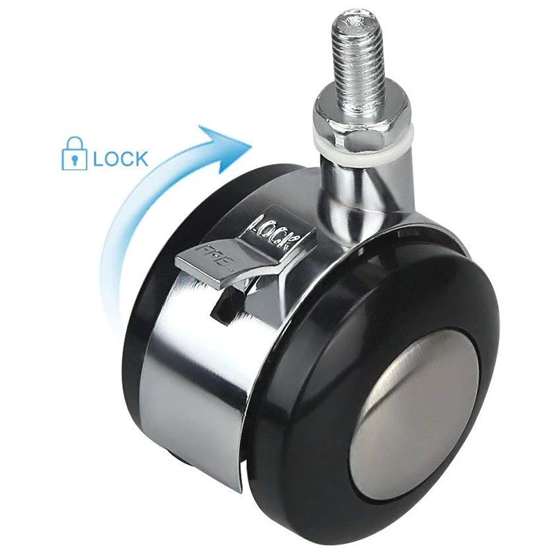 SHGO 2 inch Поворотный Ролик из цинкового сплава винт 360 градусов Цельсия колесики